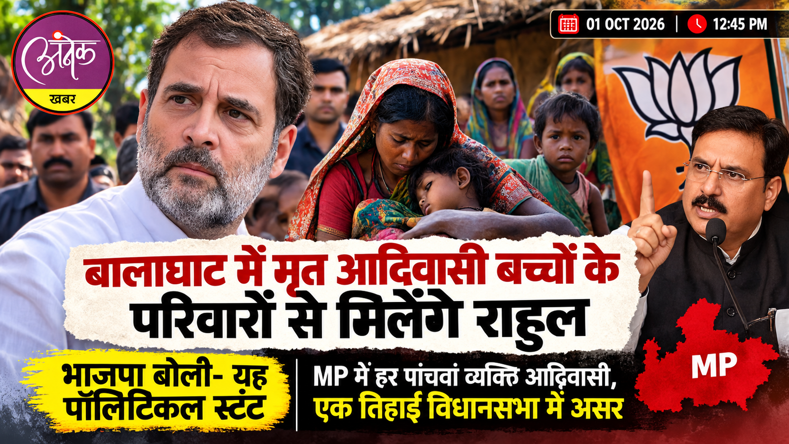 बालाघाट में मृत आदिवासी बच्चों के परिवारों से मिलेंगे राहुल